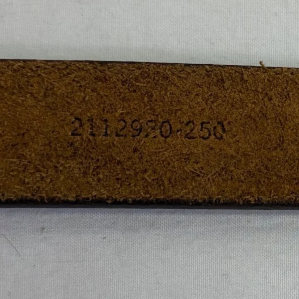 Polo Ralph Lauren Leather Belt Mens 34 Brown Vegetable Tanned Italian Saddle